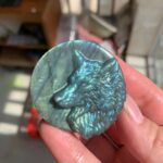 Unique Crystal Carvings Natural Labradorite Sunstone Moonstone Silver Obsidian Sculptures