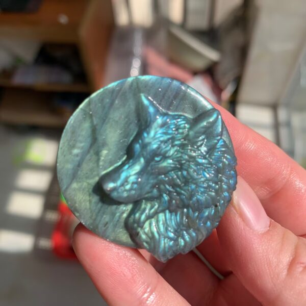 Unique Crystal Carvings Natural Labradorite Sunstone Moonstone Silver Obsidian Sculptures