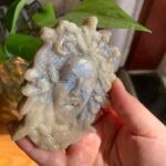 Unique Crystal Carvings Natural Labradorite Sunstone Moonstone Silver Obsidian Sculptures