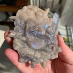 Unique Crystal Carvings Natural Labradorite Sunstone Moonstone Silver Obsidian Sculptures