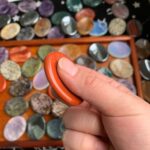Crystal Worry Stone Natural Healing Pocket  Worry Stone for Stress Relief Anxiety Relief, Mindfulness & Focus