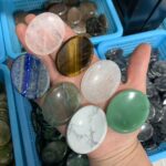 Crystal Worry Stone Natural Healing Pocket  Worry Stone for Stress Relief Anxiety Relief, Mindfulness & Focus