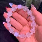 Rainbow Moonstone Bracelet Blue Flash Moonstone Bracelet Healing Crystal Jewelry Free Shipping
