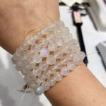 Rainbow Moonstone Bracelet Blue Flash Moonstone Bracelet Healing Crystal Jewelry Free Shipping