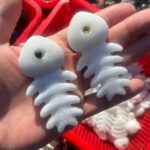 Natural Crystal Fish Bone White Jade Fish Skeleton 3.1inch Free Shipping