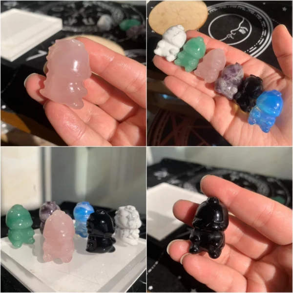 crystal dinosaur carving