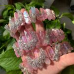 Aura Crystal Crown Colorful Aura Coated Natural Quartz Headband for Festival, Cosplay Witchy & Bridal Free Shipping