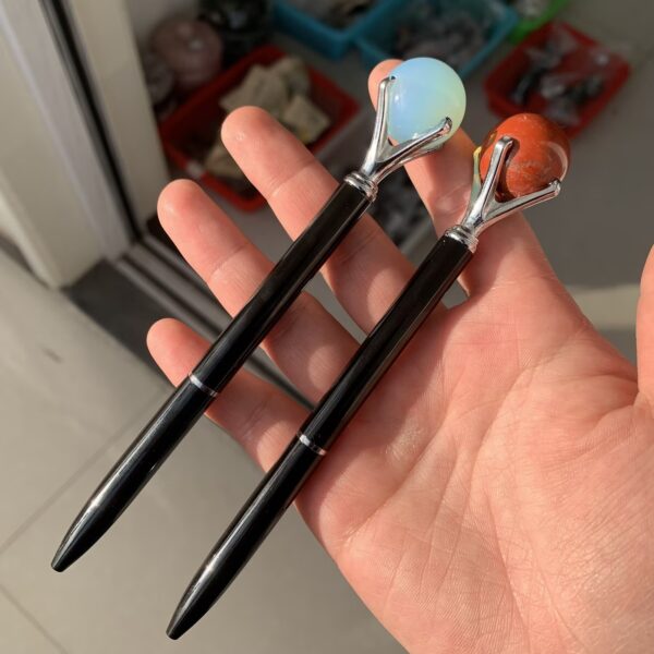 Crystal Pen With Crystal Sphere Free Shipping Gemstone Gift Manifestation Pens