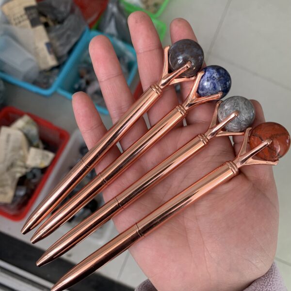 Crystal Pen With Crystal Sphere Free Shipping Gemstone Gift Manifestation Pens