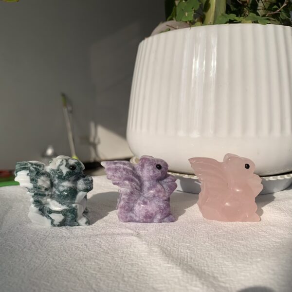 Crystal Squirrel Figurine Natural Quartz Squirrel Sculpture Animal