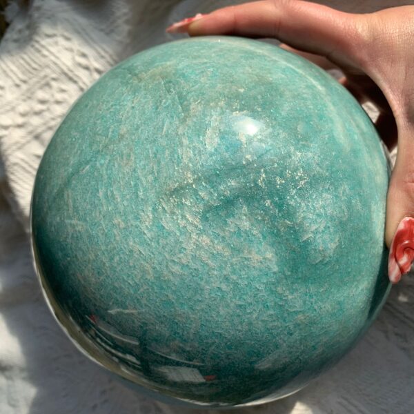 Large Amazonite Sphere 7.2inch Natural Crystal Wholesale Free Shipping