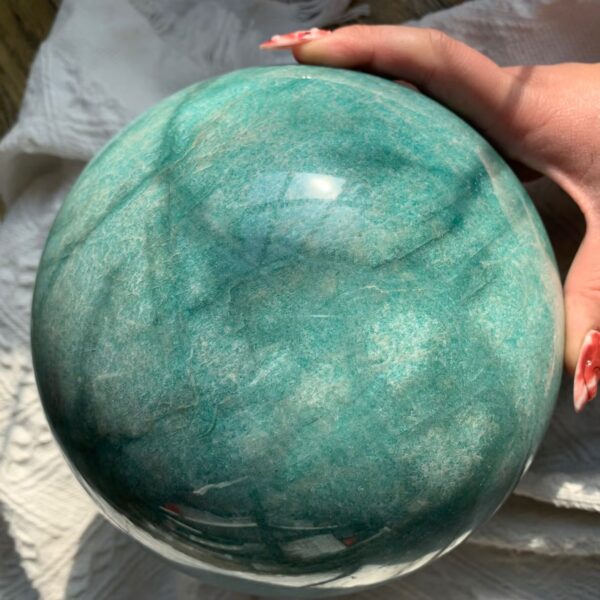 Large Amazonite Sphere 7.2inch Natural Crystal Wholesale Free Shipping