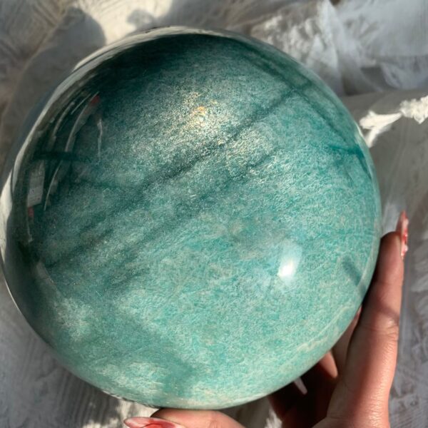 Large Amazonite Sphere 7.2inch Natural Crystal Wholesale Free Shipping