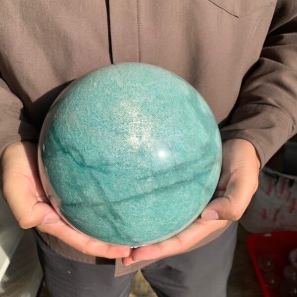 Large Amazonite Sphere 7.2inch Natural Crystal Wholesale Free Shipping