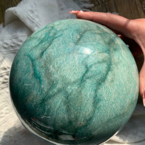 Large Amazonite Sphere 7.2inch Natural Crystal Wholesale Free Shipping