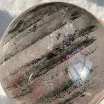 Garden Quartz Sphere Green Phantom Quartz Crystal Rainbow Lodolite Chlorite Quartz 144mm Free Shipping