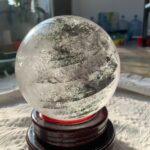 Garden Quartz Sphere Green Phantom Quartz Crystal Rainbow Lodolite Chlorite Quartz 144mm Free Shipping