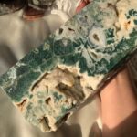 Large Moss Agate Tower Natural Garden Crystal for Growth Abundance Connection to Earth Free Shipping 380mm