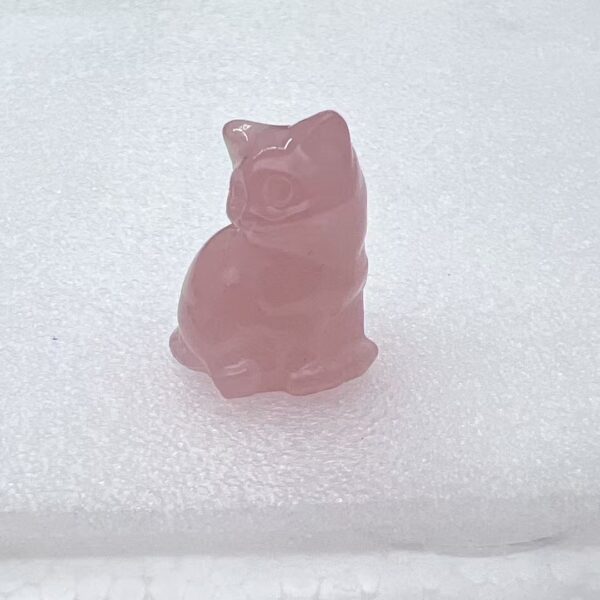 Mini Crystal Cat Animal Rose Quartz Cat Obsidian Desk Crystal Cat Decor
