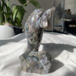 Crystal Dolphin Figurine Healing Moss Agate Dolphin Gift For Home Decor
