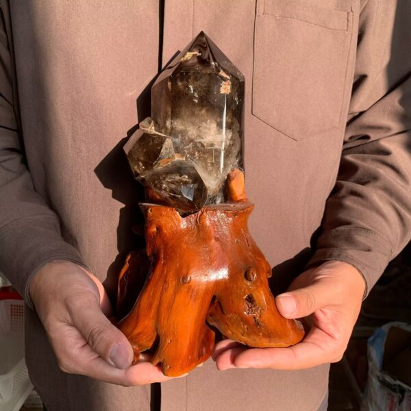 Natural Smoky Quartz Points Cluster (2)