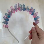 Aura Crystal Crown Colorful Aura Coated Natural Quartz Headband for Festival, Cosplay Witchy & Bridal Free Shipping