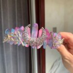 Aura Crystal Crown Colorful Aura Coated Natural Quartz Headband for Festival, Cosplay Witchy & Bridal Free Shipping