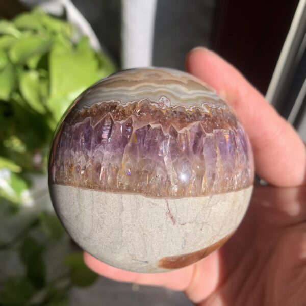 Amethyst Mexican Agate Sphere Natural Crystal China Supplier Donghai