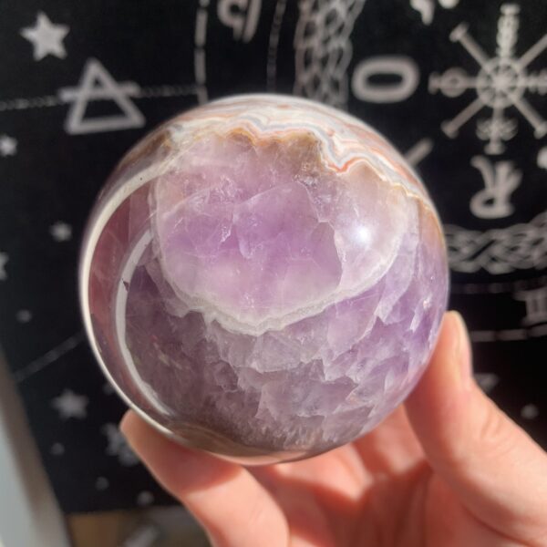 Amethyst Mexican Agate Sphere Natural Crystal China Supplier Donghai