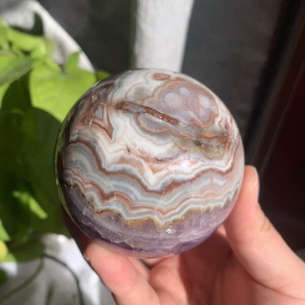 Amethyst Mexican Agate Sphere Natural Crystal China Supplier Donghai