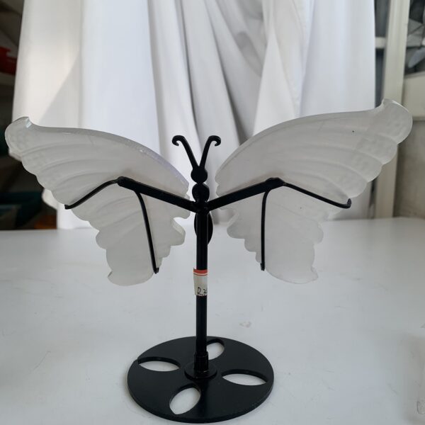 Aura Selenite Butterfly Wings On Stand Angel Aura Coated Crystal Butterfly Home Decoration