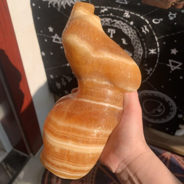 Banded Calcite Fat Female Body Wholesale Crystal Goddess Torso Bulk