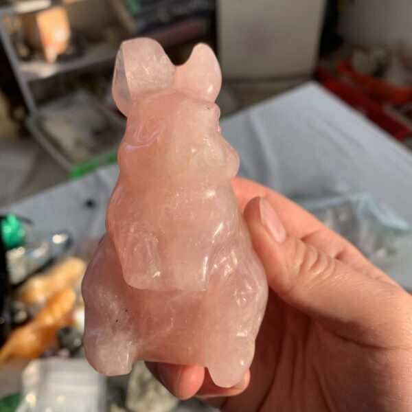 Big Rose Quartz Rabbit (9)
