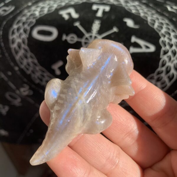 Blue Moonstone Salamander Wholesale Natural Crystal Salamander Carving