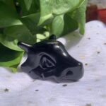 Crystal Cubone Statue Obsidian Quartz Pokemon Crystal Carving Collection Unique Pokemon Gifts