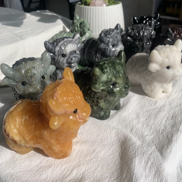 Crystal Highland Cow Farm Decor & Energy Cleansing Home Ornament