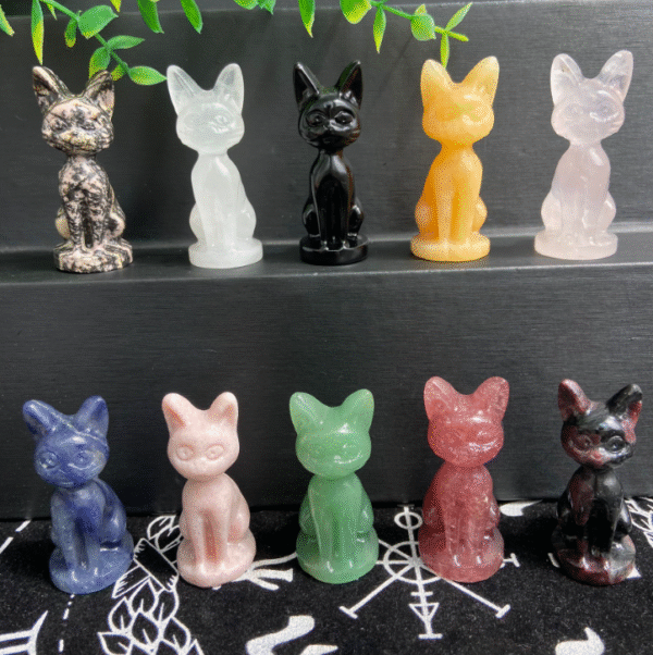 Crystal Luna Cat Heart Chakra Love Attraction Cat Lady Spiritual Decor