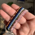 Gemstone Necklace Dainty Crystal Necklace Tiny Faceted Beaded Jewelry