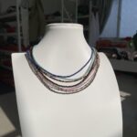 Gemstone Necklace Dainty Crystal Necklace Tiny Faceted Beaded Jewelry