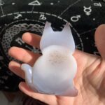 Druzy Agate Cat Natural Crystal Cats Slab for Home Protection Decor