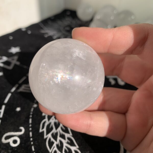 Optical Calcite Sphere Wholesale Small Iceland Spar Sphere Bulk Natural Crystal
