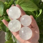 Optical Calcite Sphere Wholesale Small Iceland Spar Sphere Bulk Natural Crystal