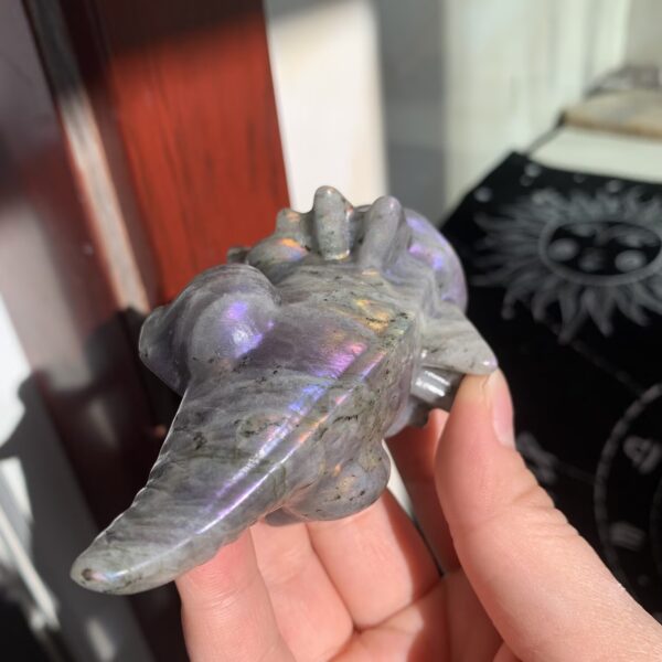 Flashy Labradorite Salamander Purple Crystal Salamander Animal Gift for Nature Lovers