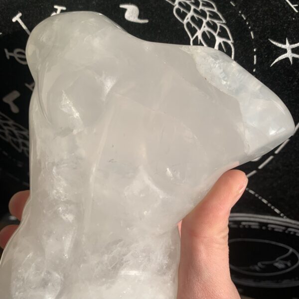 Large Clear Quartz Male Torso Statue Natural Crystal Male Body Figurine for Strength