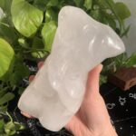 Large Clear Quartz Male Torso Statue Natural Crystal Male Body Figurine for Strength