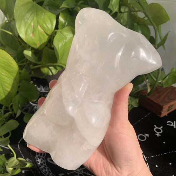 Large Clear Quartz Male Torso Statue Natural Crystal Male Body Figurine for Strength