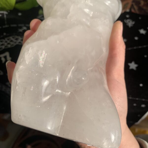 Large Clear Quartz Male Torso Statue Natural Crystal Male Body Figurine for Strength