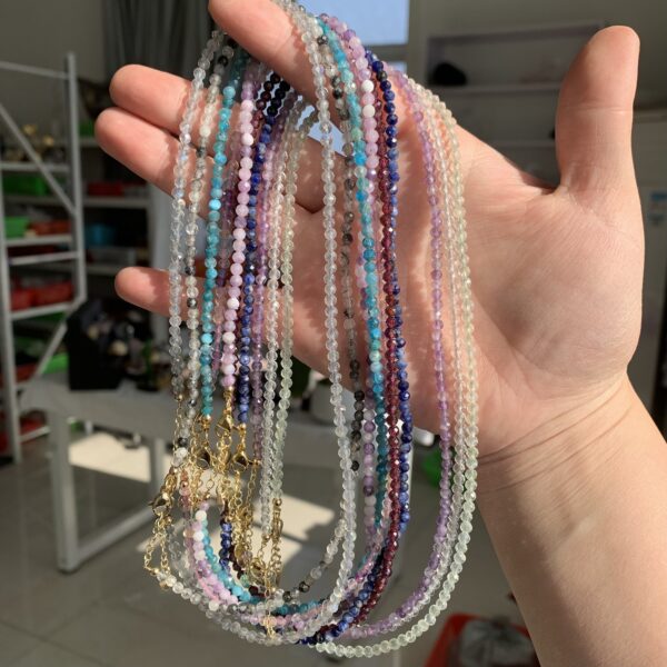 Natural Crystal Necklace Facted Beads (3)