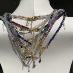 Natural Crystal Necklace Dainty Gemstone Necklace Tiny Faceted Beaded Jewelry Gift