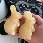 Orange Calcite Rabbit Honey Calcite Rabbit Crystal Wholesale China